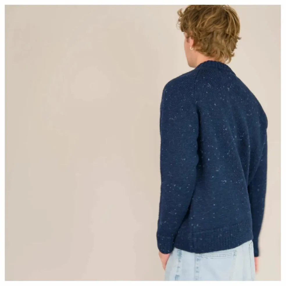 Pull Raglan Chunky Laine | Bleu foncé