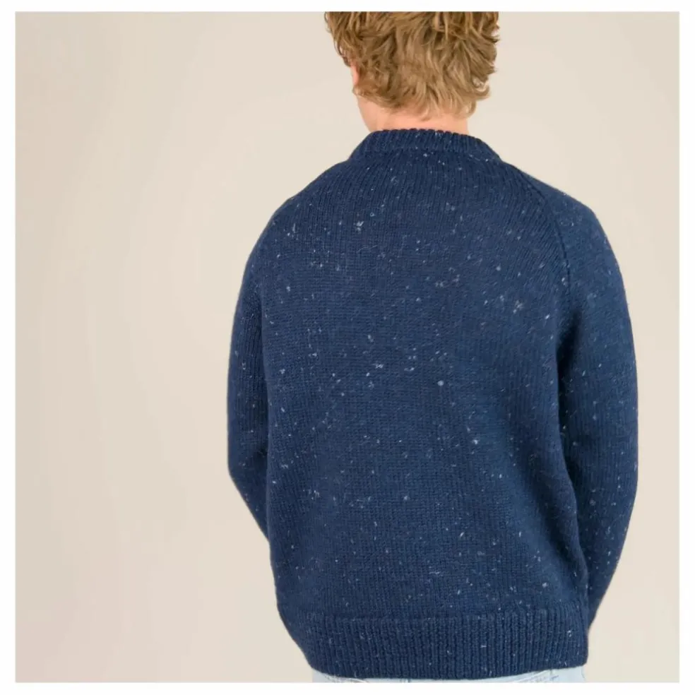 Pull Raglan Chunky Laine | Bleu foncé