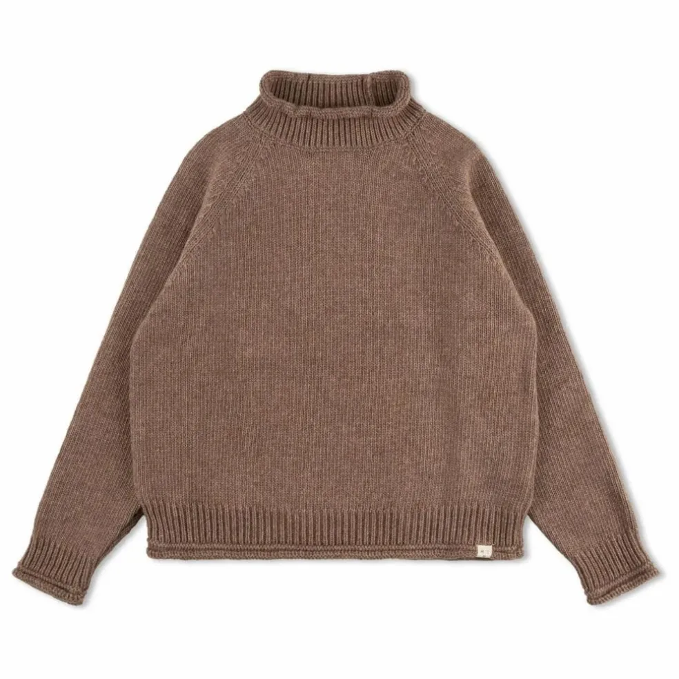 Pull Raglan Laine | Marron