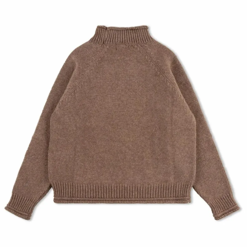 Pull Raglan Laine | Marron