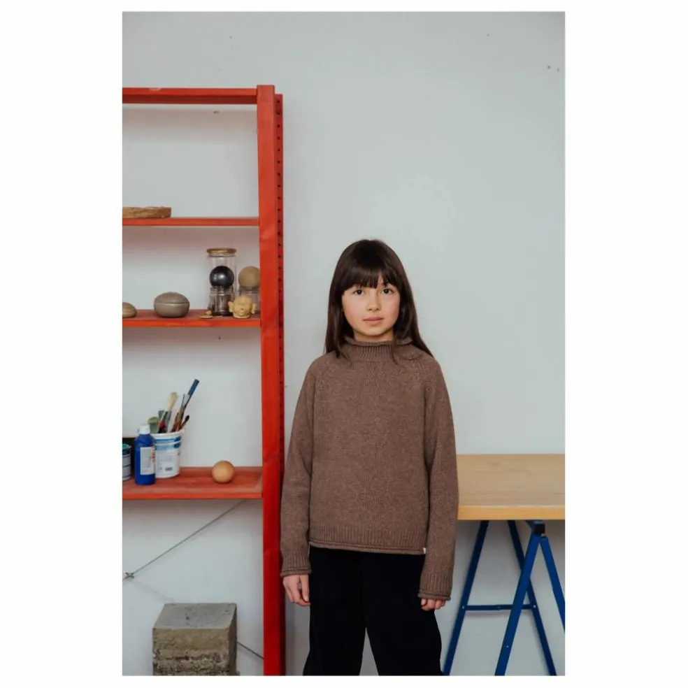 Pull Raglan Laine | Marron