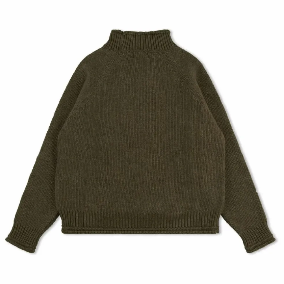 Pull Raglan Laine | Vert kaki