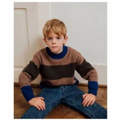 Pull Rayé Laine | Bleu