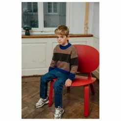 Pull Rayé Laine | Bleu