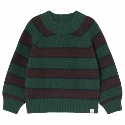 Pull Rayé Laine | Vert