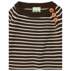 Pull Rayé Laine de Mérinos Bébé | Marron