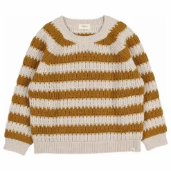 Pull Rayures Laine Alpaga | Ocre