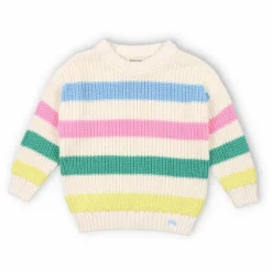 Pull Rayures Leto Coton Bio | Ecru
