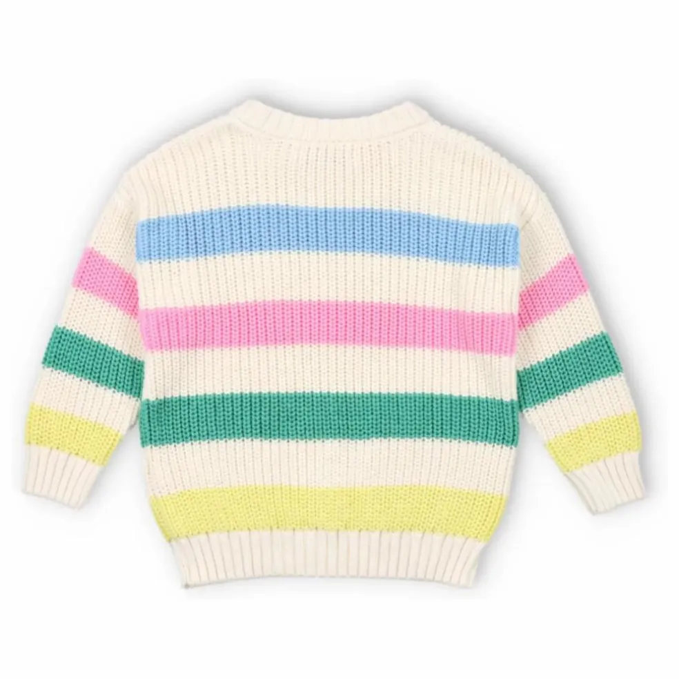 Pull Rayures Leto Coton Bio | Ecru