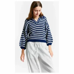Pull Rayures Sablon | Bleu marine
