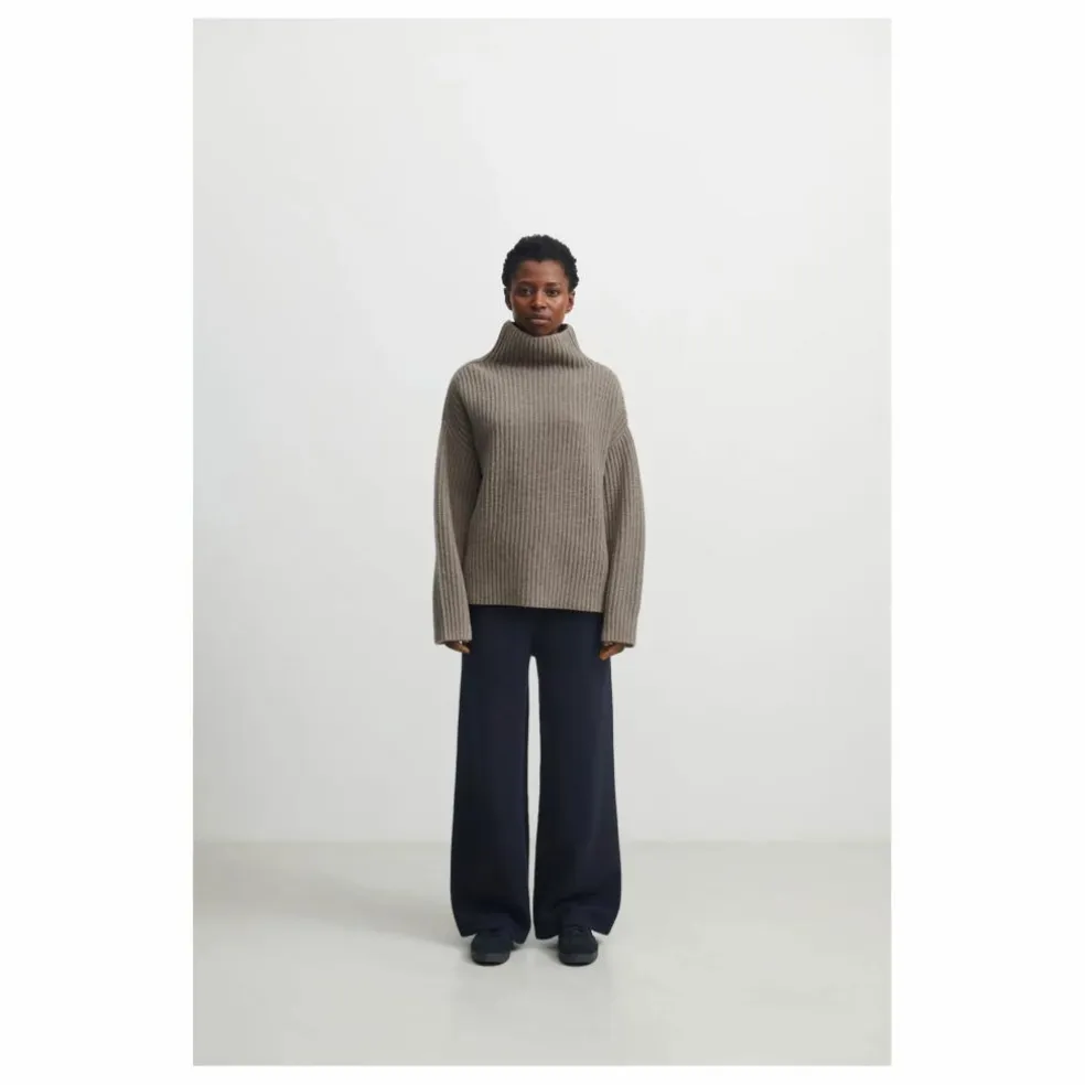 Pull Rib Laine d'Agneau - Collection Femme | Beige