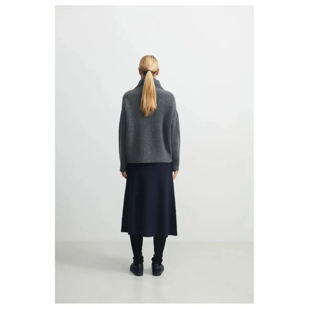 Pull Rib Laine d'Agneau - Collection Femme | Gris