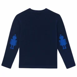 Pull Robot Laine | Bleu marine