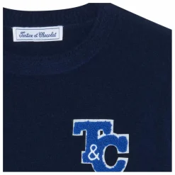 Pull Robot Laine | Bleu marine