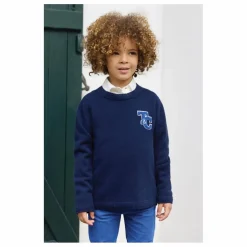 Pull Robot Laine | Bleu marine