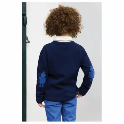 Pull Robot Laine | Bleu marine