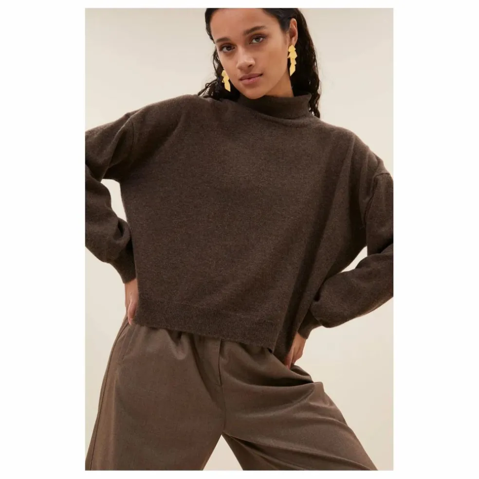 Pull Samm Laine Mérinos | Marron