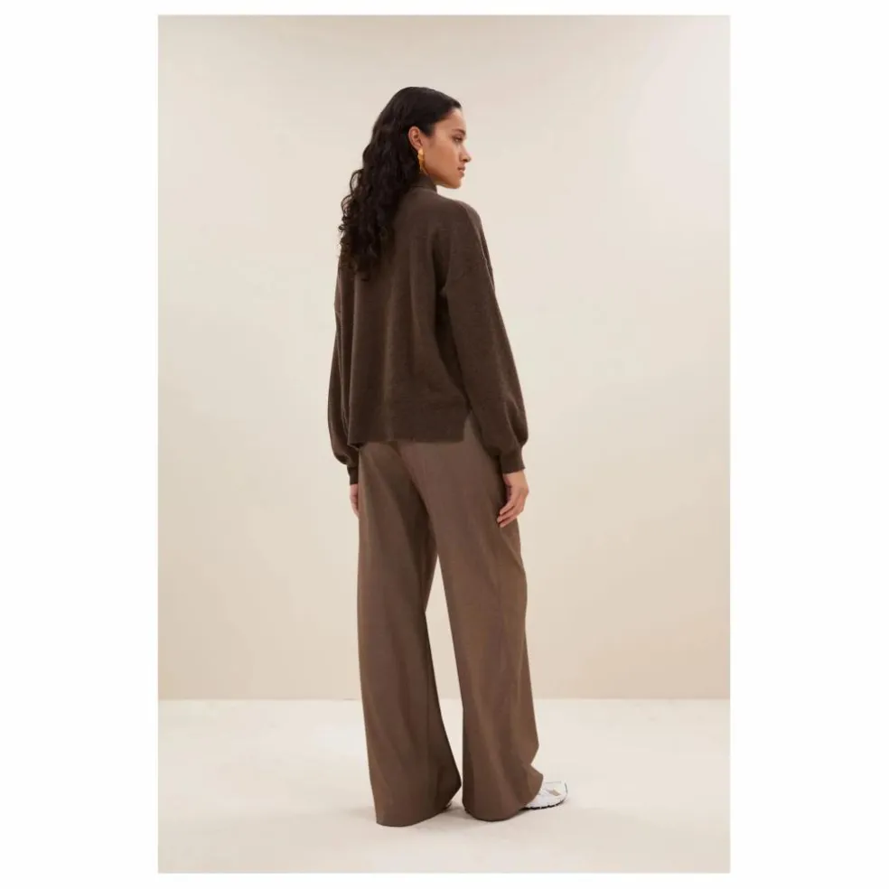 Pull Samm Laine Mérinos | Marron