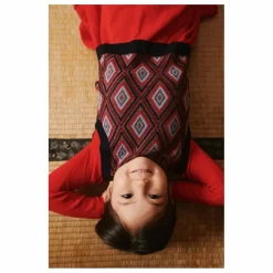 Pull Sans Manches Arlequin Laine de Mérinos | Bleu marine