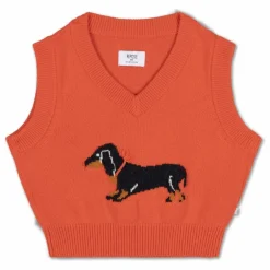 Pull Sans Manches Chien | Orange