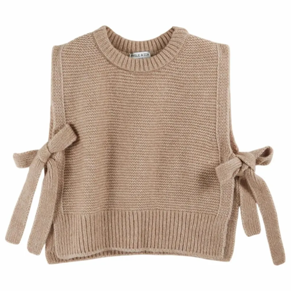 Pull Sans Manches Columbia Laine Mérinos Extra Fine | Beige