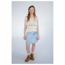 Pull Sans Manches Cœurs Coton Bio | Ecru
