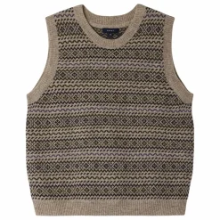 Pull Sans Manches Fiesta Laine Mérinos | Marron