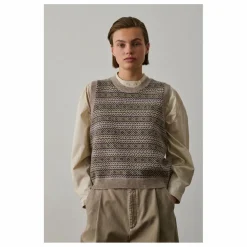 Pull Sans Manches Fiesta Laine Mérinos | Marron