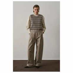 Pull Sans Manches Fiesta Laine Mérinos | Marron