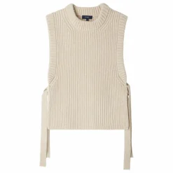 Pull Sans Manches Firmus Laine Mérinos | Ecru chiné