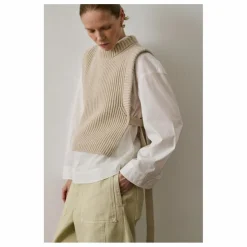 Pull Sans Manches Firmus Laine Mérinos | Ecru chiné