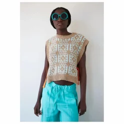 Pull Sans Manches Gusto | Beige