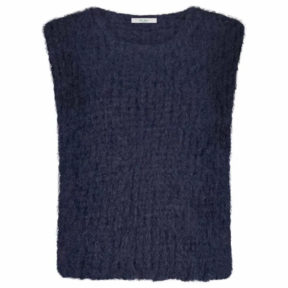 Pull Sans Manches James Spencer Mohair | Bleu nuit