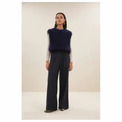 Pull Sans Manches James Spencer Mohair | Bleu nuit