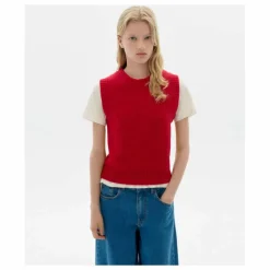 Pull Sans Manches Kaia Laine | Rouge