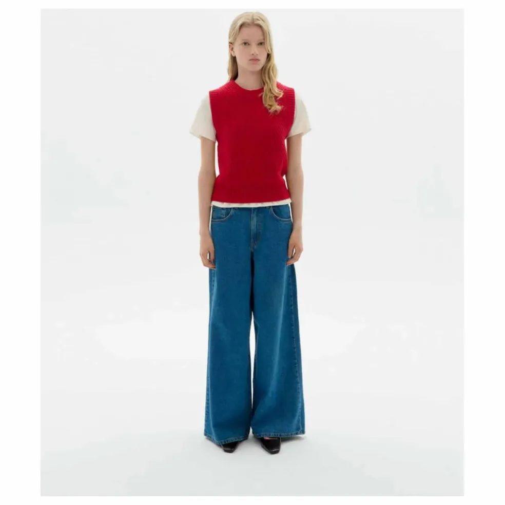 Pull Sans Manches Kaia Laine | Rouge