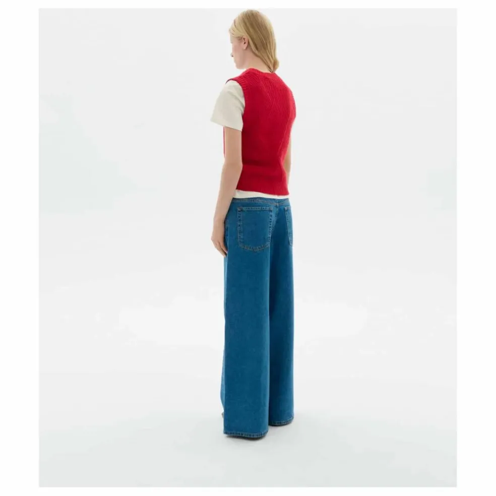 Pull Sans Manches Kaia Laine | Rouge