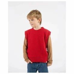 Pull Sans Manches Laine | Rouge
