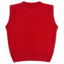 Pull Sans Manches Laine | Rouge