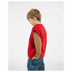 Pull Sans Manches Laine | Rouge