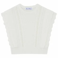 Pull Sans Manches Laine | Nacre