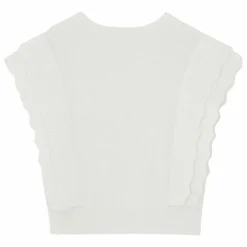 Pull Sans Manches Laine | Nacre