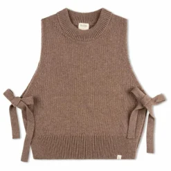 Pull Sans Manches Laine | Taupe