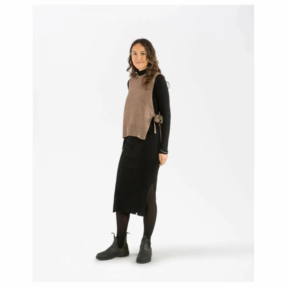 Pull Sans Manches Laine | Taupe