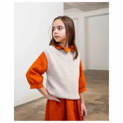 Pull Sans Manches Laine | Beige