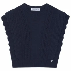 Pull Sans Manches Laine | Bleu marine
