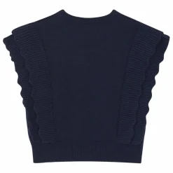Pull Sans Manches Laine | Bleu marine