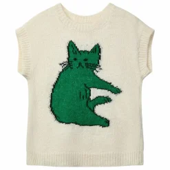 Pull Sans Manches Paws Laine | Ecru