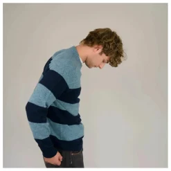 Pull Seamless Rayé Laine | Bleu