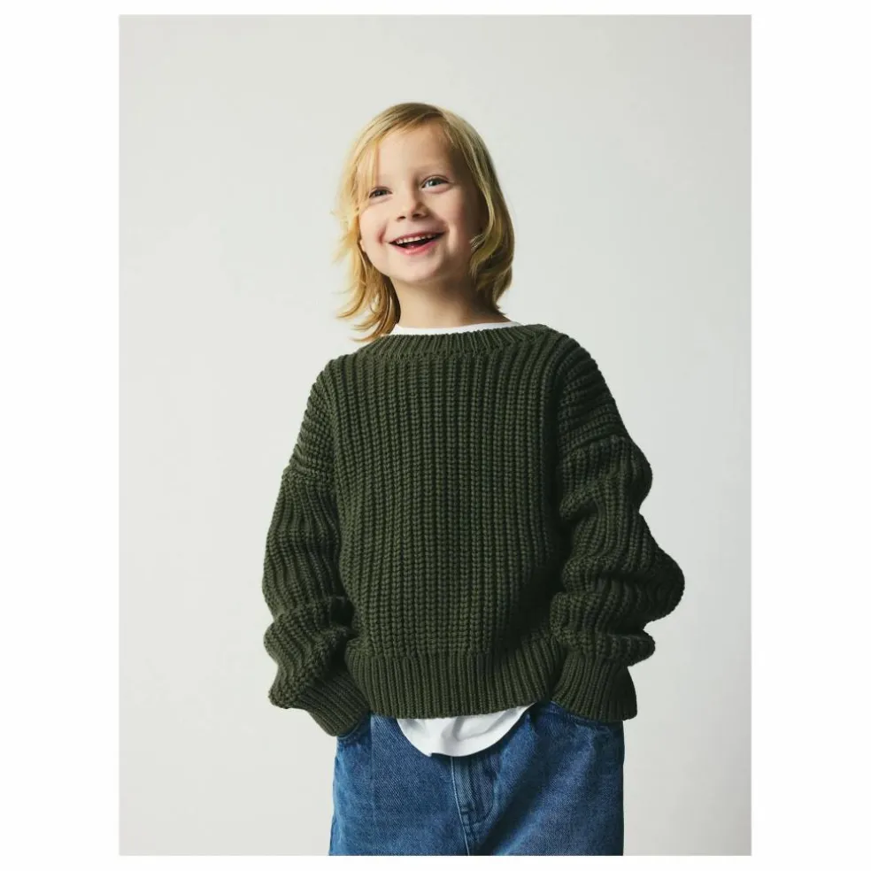 Pull Sienna Coton Bio | Vert kaki